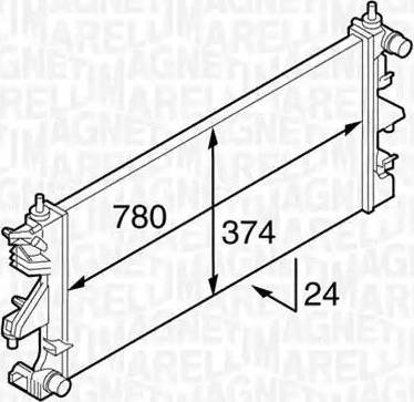 Magneti Marelli 350213127100 - Радіатор, охолодження двигуна autocars.com.ua