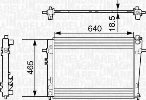 Magneti Marelli 350213127500 - Радіатор, охолодження двигуна autocars.com.ua