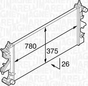 Magneti Marelli 350213129400 - Радіатор, охолодження двигуна autocars.com.ua