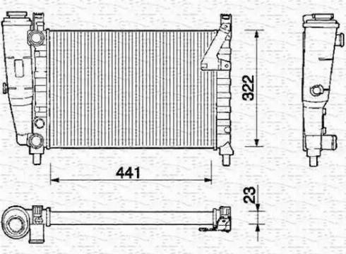 Magneti Marelli 350213131000 - Радіатор, охолодження двигуна autocars.com.ua