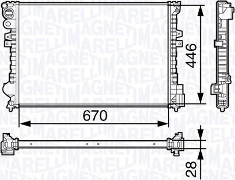 Magneti Marelli 350213131400 - Радіатор, охолодження двигуна autocars.com.ua