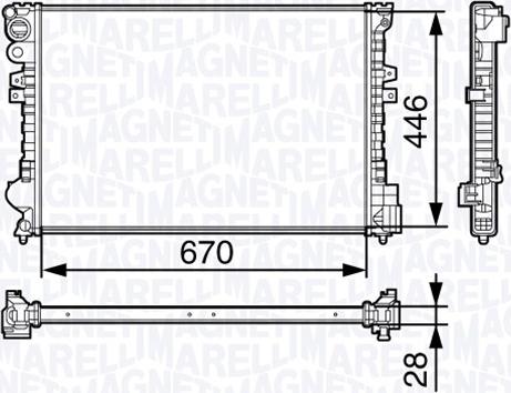 Magneti Marelli 350213131400 - Радиатор, охлаждение двигателя avtokuzovplus.com.ua