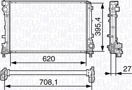 Magneti Marelli 350213131700 - Радіатор, охолодження двигуна autocars.com.ua