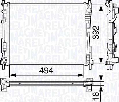 Magneti Marelli 350213132100 - Радиатор, охлаждение двигателя avtokuzovplus.com.ua