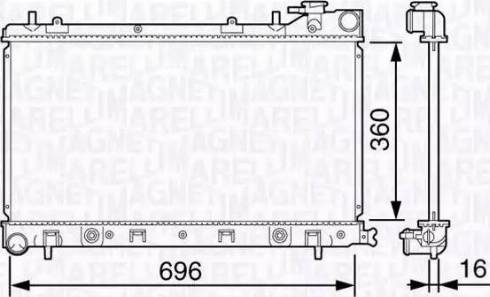 Magneti Marelli 350213132400 - Радіатор, охолодження двигуна autocars.com.ua