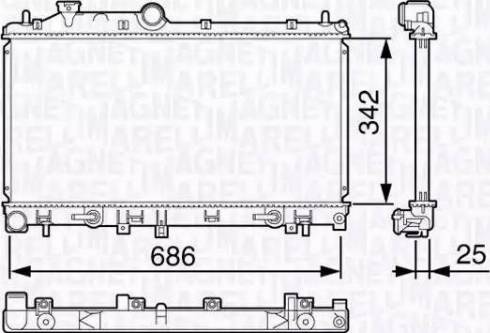 Magneti Marelli 350213132700 - Радіатор, охолодження двигуна autocars.com.ua