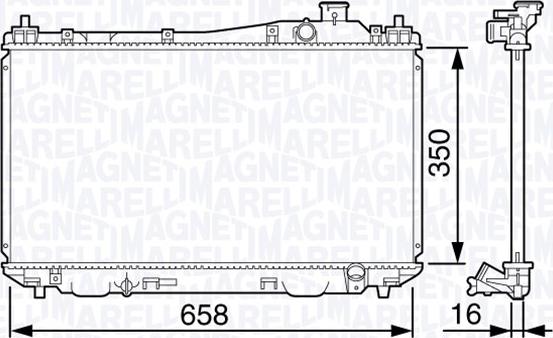 Magneti Marelli 350213133000 - Радіатор, охолодження двигуна autocars.com.ua