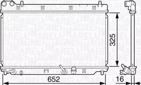 Magneti Marelli 350213133500 - Радіатор, охолодження двигуна autocars.com.ua