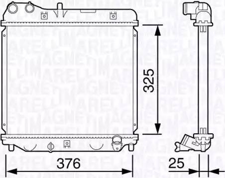 Magneti Marelli 350213133600 - Радіатор, охолодження двигуна autocars.com.ua