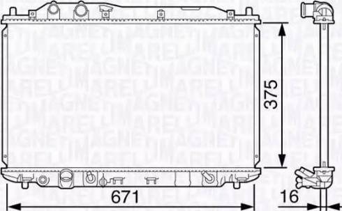 Magneti Marelli 350213133700 - Радиатор, охлаждение двигателя autodnr.net