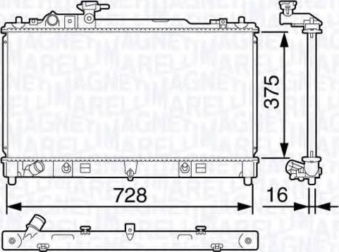 Magneti Marelli 350213134600 - Радіатор, охолодження двигуна autocars.com.ua