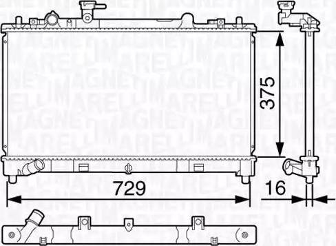 Magneti Marelli 350213134800 - Радіатор, охолодження двигуна autocars.com.ua