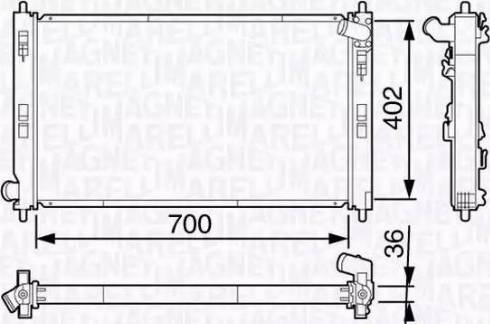 Magneti Marelli 350213134900 - Радіатор, охолодження двигуна autocars.com.ua