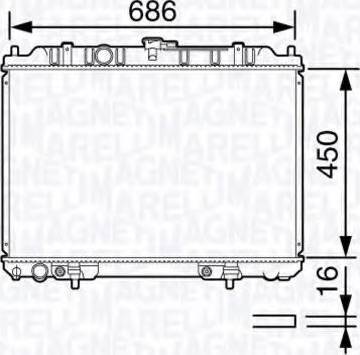 Magneti Marelli 350213135600 - Радіатор, охолодження двигуна autocars.com.ua