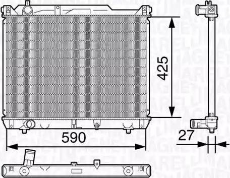 Magneti Marelli 350213136600 - Радіатор, охолодження двигуна autocars.com.ua