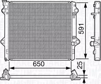 Magneti Marelli 350213137300 - Радіатор, охолодження двигуна autocars.com.ua