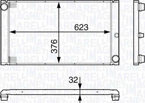 Magneti Marelli 350213138200 - Радиатор, охлаждение двигателя avtokuzovplus.com.ua