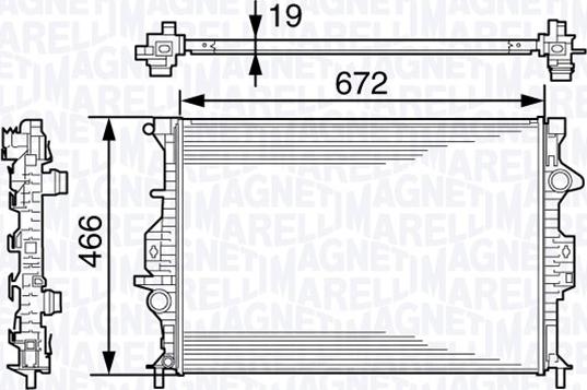 Magneti Marelli 350213138600 - Радиатор, охлаждение двигателя autodnr.net