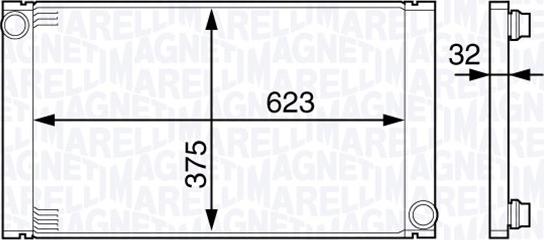 Magneti Marelli 350213139600 - Радіатор, охолодження двигуна autocars.com.ua