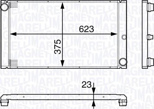 Magneti Marelli 350213140200 - Радиатор, охлаждение двигателя avtokuzovplus.com.ua