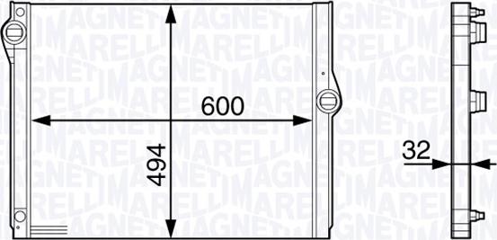 Magneti Marelli 350213140400 - Радиатор, охлаждение двигателя autodnr.net