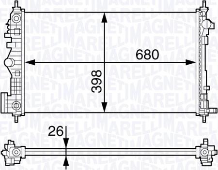 Magneti Marelli 350213141200 - Радіатор, охолодження двигуна autocars.com.ua