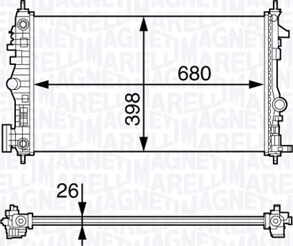 Magneti Marelli 350213141500 - Радіатор, охолодження двигуна autocars.com.ua