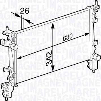 Magneti Marelli 350213141600 - Радіатор, охолодження двигуна autocars.com.ua