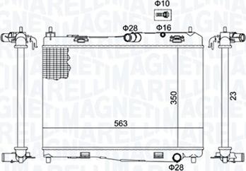 Magneti Marelli 350213142100 - Радіатор, охолодження двигуна autocars.com.ua