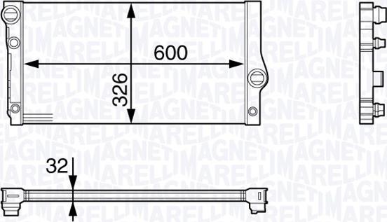 Magneti Marelli 350213142300 - Радіатор, охолодження двигуна autocars.com.ua