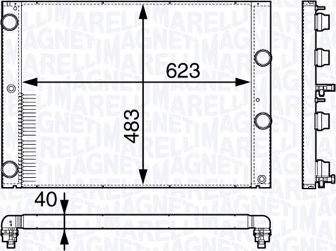 Magneti Marelli 350213142800 - Радіатор, охолодження двигуна autocars.com.ua