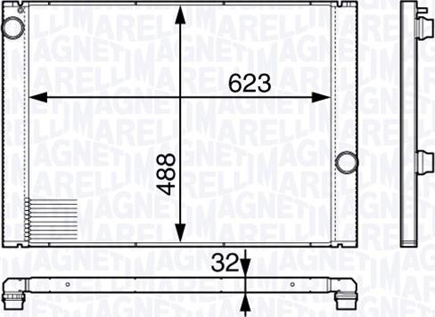 Magneti Marelli 350213142900 - Радіатор, охолодження двигуна autocars.com.ua