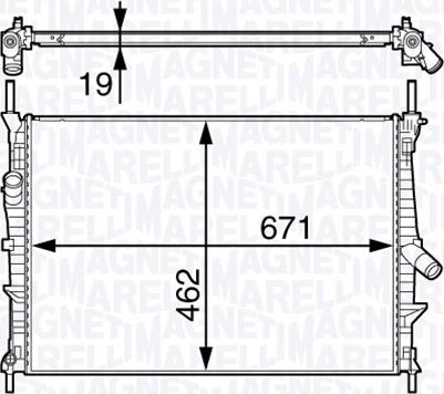 Magneti Marelli 350213143600 - Радіатор, охолодження двигуна autocars.com.ua