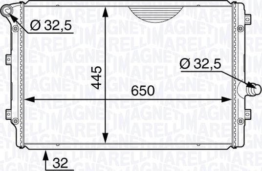 Magneti Marelli 350213144400 - Радиатор, охлаждение двигателя autodnr.net