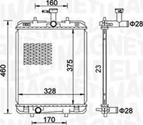 Magneti Marelli 350213151500 - Радиатор, охлаждение двигателя avtokuzovplus.com.ua