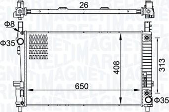 Magneti Marelli 350213151700 - Радіатор, охолодження двигуна autocars.com.ua