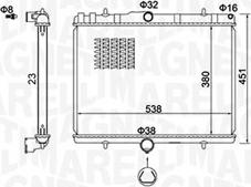 Magneti Marelli 350213151800 - Радіатор, охолодження двигуна autocars.com.ua