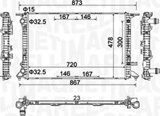 Magneti Marelli 350213152100 - Радіатор, охолодження двигуна autocars.com.ua