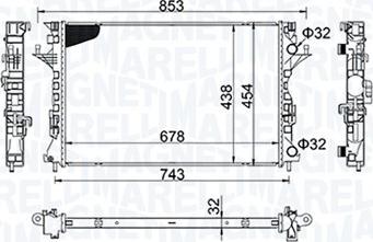 Magneti Marelli 350213152200 - Радиатор, охлаждение двигателя avtokuzovplus.com.ua