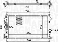 Magneti Marelli 350213152300 - Радіатор, охолодження двигуна autocars.com.ua