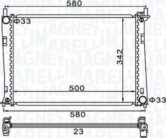 Magneti Marelli 350213152600 - Радіатор, охолодження двигуна autocars.com.ua