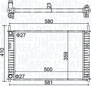 Magneti Marelli 350213152700 - Радіатор, охолодження двигуна autocars.com.ua