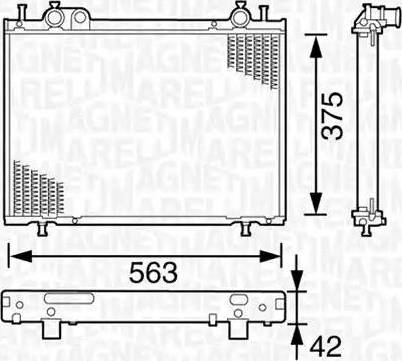 Magneti Marelli 350213153000 - Радіатор, охолодження двигуна autocars.com.ua