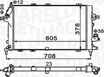 Magneti Marelli 350213153400 - Радіатор, охолодження двигуна autocars.com.ua