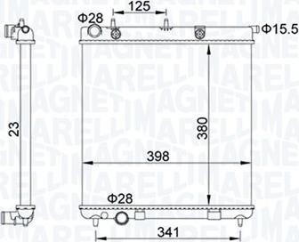 Magneti Marelli 350213153700 - Радиатор, охлаждение двигателя autodnr.net