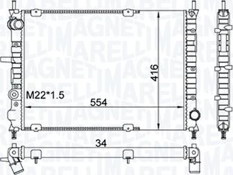 Magneti Marelli 350213154300 - Радіатор, охолодження двигуна autocars.com.ua