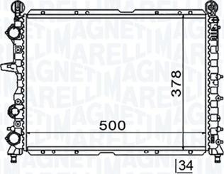 Magneti Marelli 350213154600 - Радіатор, охолодження двигуна autocars.com.ua