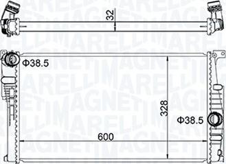 Magneti Marelli 350213155100 - Радіатор, охолодження двигуна autocars.com.ua