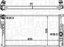 Magneti Marelli 350213155100 - Радіатор, охолодження двигуна autocars.com.ua