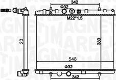 Magneti Marelli 350213156100 - Радиатор, охлаждение двигателя avtokuzovplus.com.ua